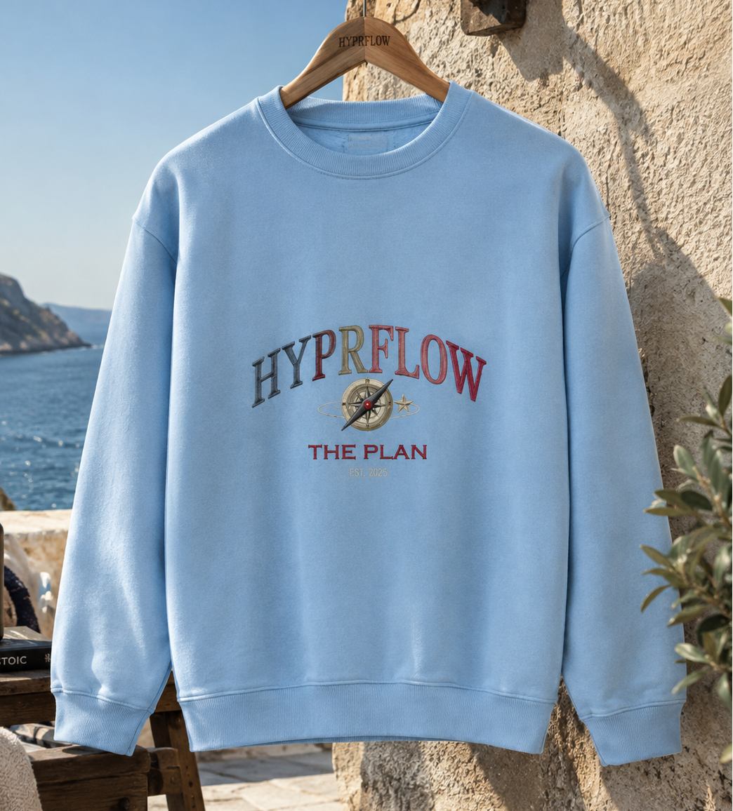 TRUST THE TIMING — Unisex Sweatshirt.