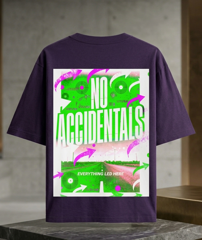 NO ACCIDENTALS — Unisex Oversized Tee.