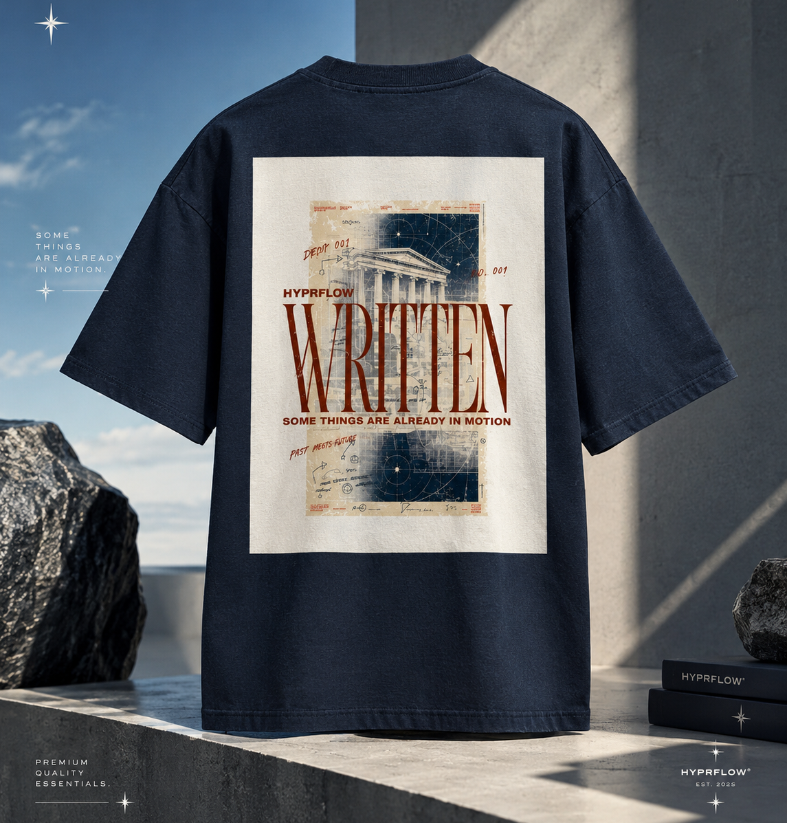 WRITTEN — Unisex Oversized Tee.