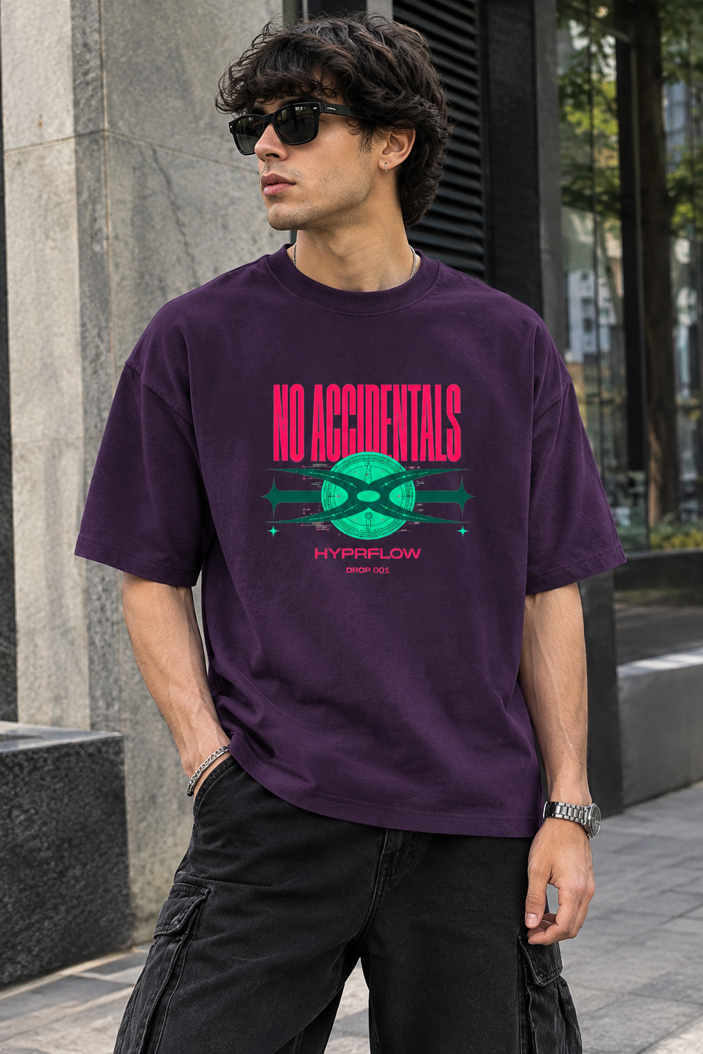 NO ACCIDENTALS — Unisex Oversized Tee.