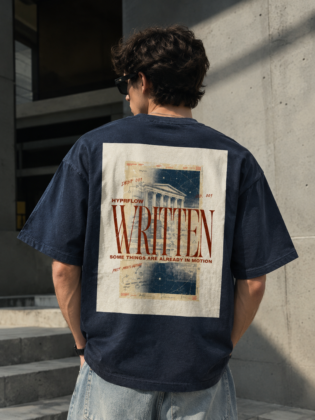 WRITTEN — Unisex Oversized Tee.