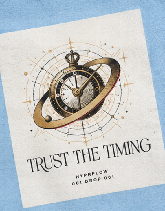 TRUST THE TIMING — Unisex Sweatshirt.