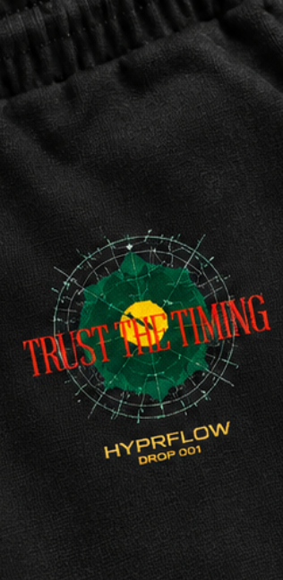 TRUST THE TIMING — Unisex Terry Shorts.