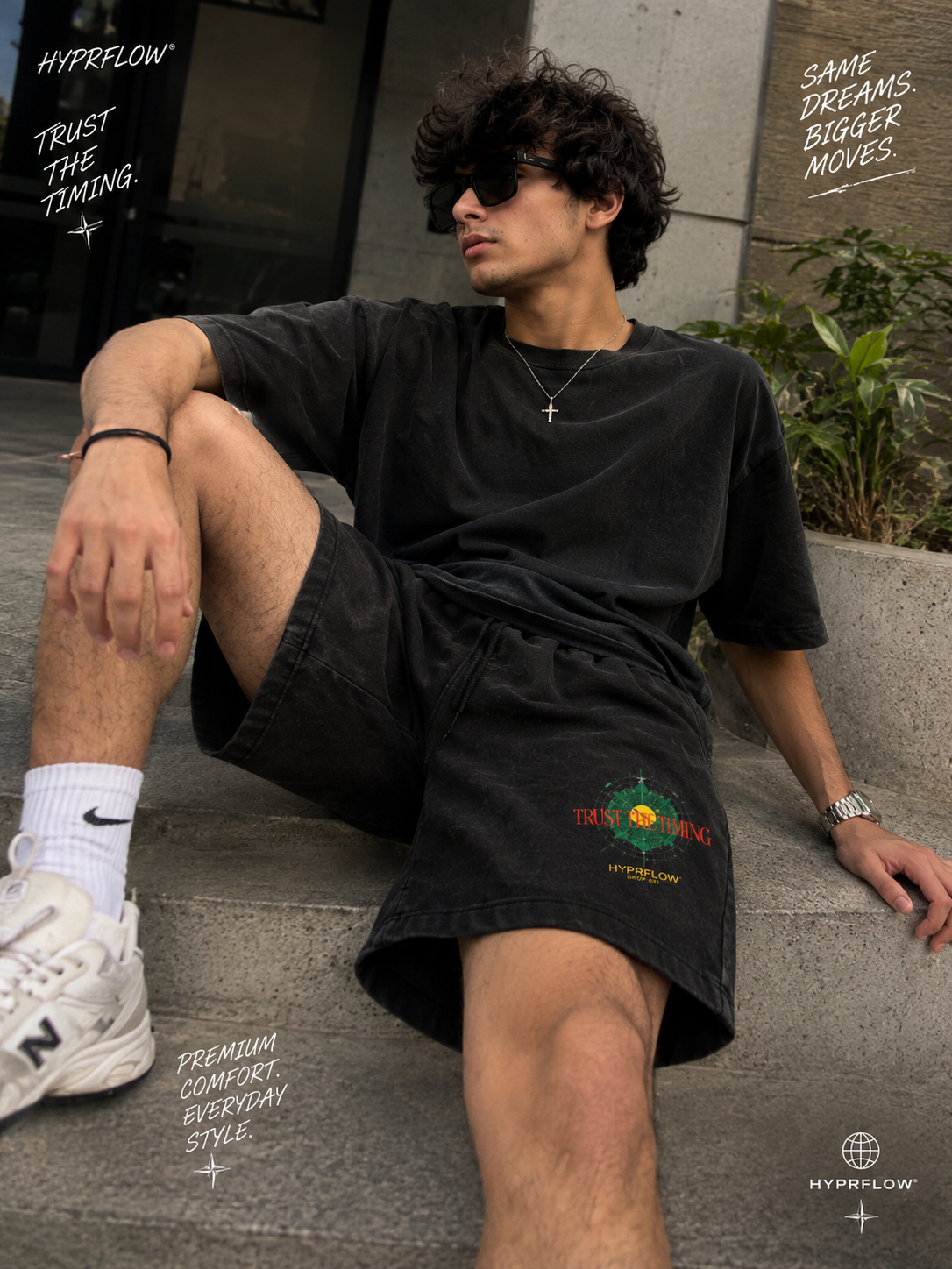 TRUST THE TIMING — Unisex Terry Shorts.